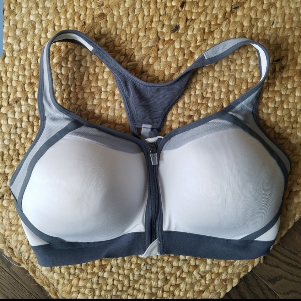 Champion 38DD Zip Front Racerback Sport Bra